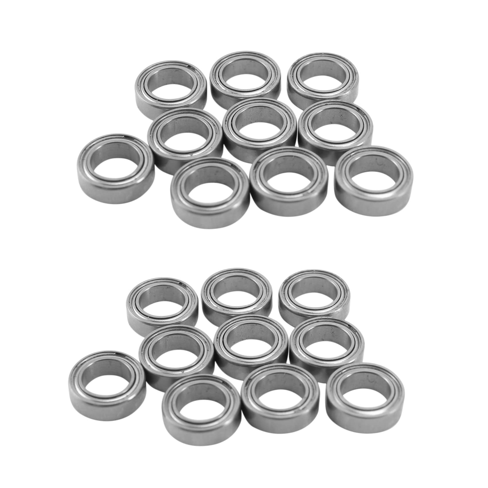 Jnchdghwa Silver 20Pcs Miniature Sealed Metal Shielded Metric Radial Ball Bearing Model: Mr85-Zz 5X8x2.5mm