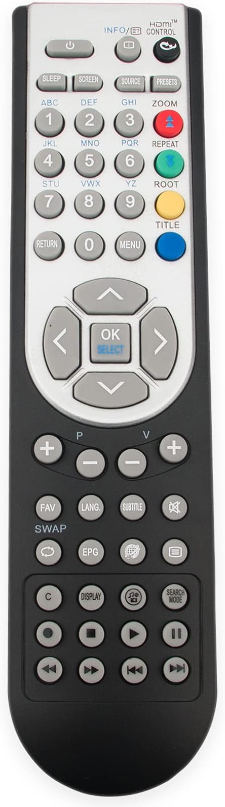 Replace Remote Control fit for Alba TV DVD LCD19ADVD LCD22ADVD LCD26AD LED16911DVD LED16911DVDP LED22916DVDFHD LCDW16DVDHDF LCDW16DVDHDP