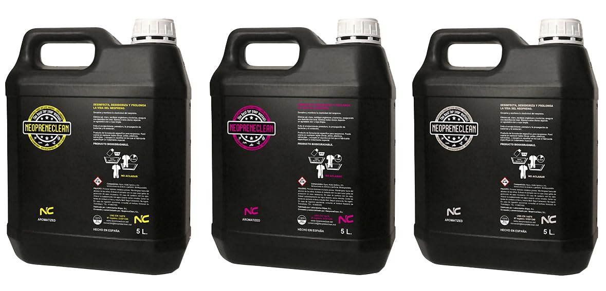 Neopreneclean. Jabón para limpiar neoprenos. Sin aclarado.100% biodegradable. Producto recomendado por la fesurfing. (5 l, Sandía)