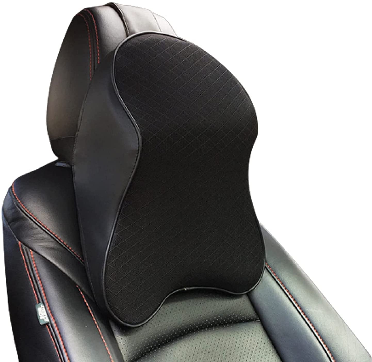 HKKY Vivian's Ultra Comfy-The Renovation of Car Pillow,Car Seat Headrest Neck Rest Cushion,Ergonomic Design,Pillow Lumbar Support Pillow for Driver and Passenger Seats (black,Neck Pillow)