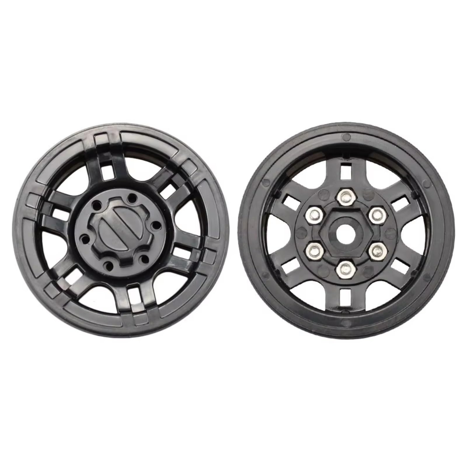 1,9 Llantas Plástico Beadlock para Axial para SCX10 D90 D110 1/10 | Mejoradas automóviles RC Llantas plástico livianas reducen inercia dirección Fácil instalación llave Repuesto