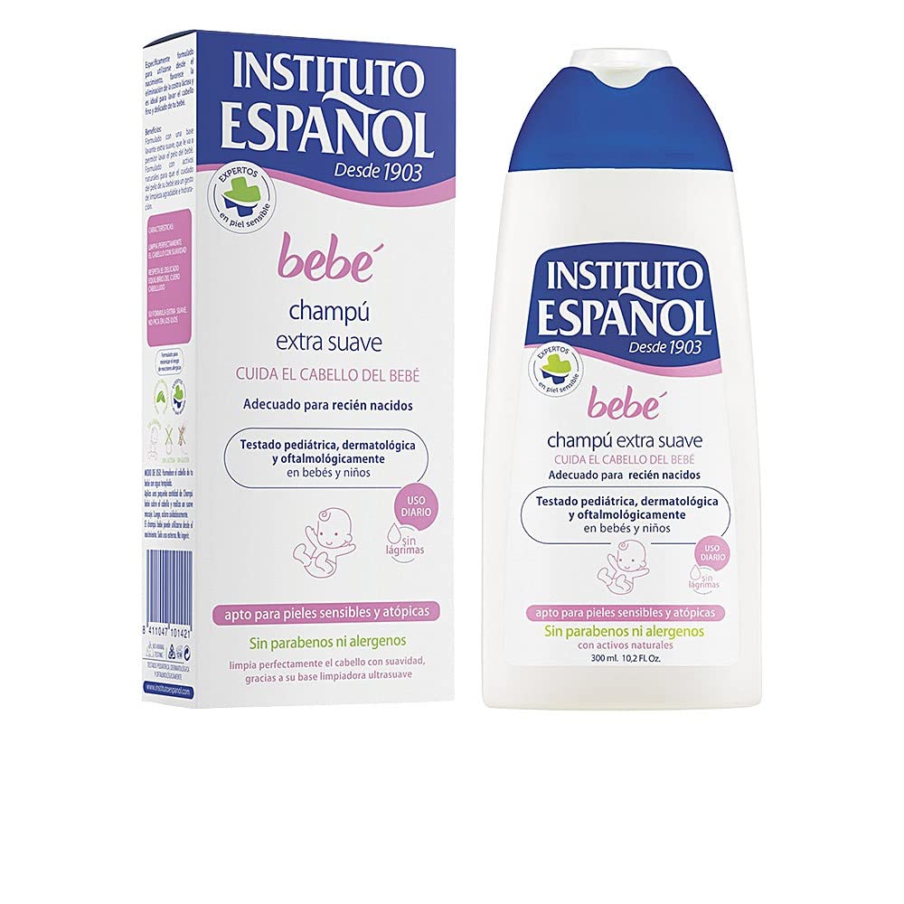 Institutoespanol Bebe Champu Extra Suave Recien Nacido Piel Sensible Sin Alergenos 300Ml