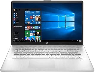 HP Premium Laptop PC 17.3inch HD+ 6-Core Touchscreen AMD Ryzen 5 5500U Radeon Graphics , 16GB RAM 128GB SSD +1TB HDD, WiFi AC BT HDMI Fingerprint Reader Webcam Windows 10 Home,W/ 9H Cable Silver 17