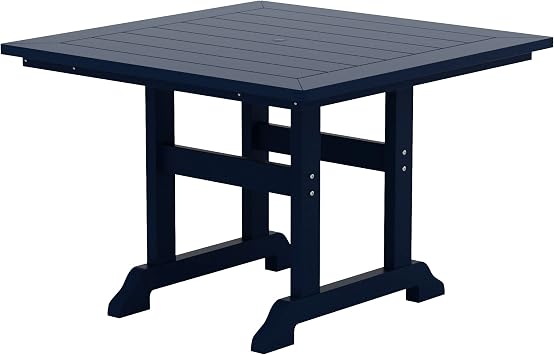 HDPE Laguna 43" Square Dining Table,Navy Blue