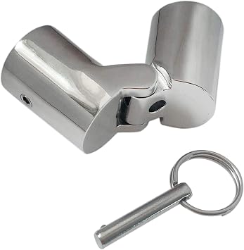 316SS Marine Grade Boat Pipe Connector, Stainless Steel Folding Swivel Coupling Tube Pipe Connector Boat Hardware Fitting for 22mm 7/8inch Tube