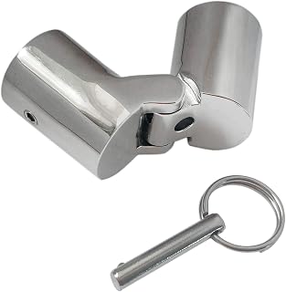 316SS Marine Grade Boat Pipe Connector, Stainless Steel Folding Swivel Coupling Tube Pipe Connector Boat Hardware Fitting For (25mm)1inch tube