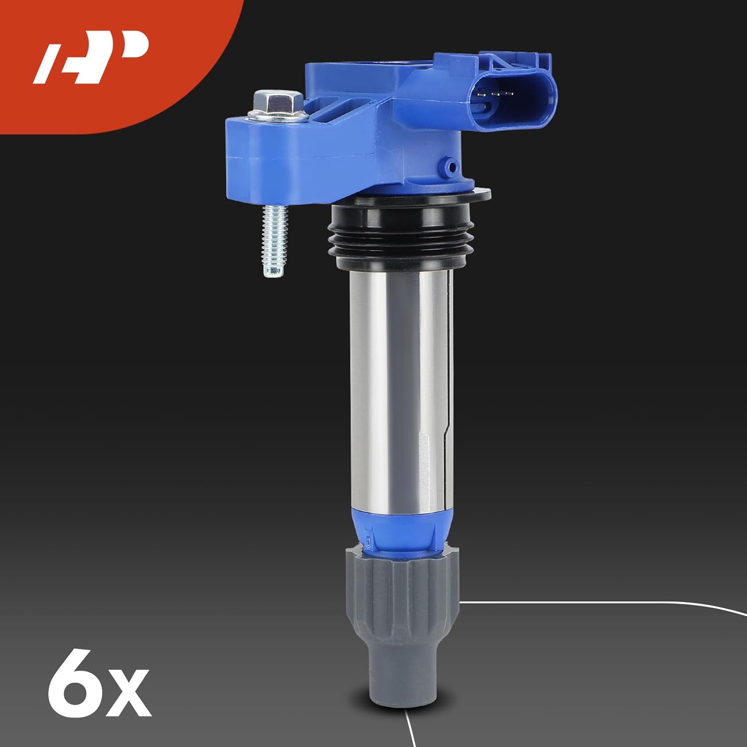A-Premium Ignition Coils and Spark Plugs Compatible with Chevrolet Equinox, Camaro, Colorado Captiva Sport & GMC Acadia, Terrain & Buick LaCrosse, Allure & Cadillac XTS, STS - V6 3.0L 3.6L, Blue, Set