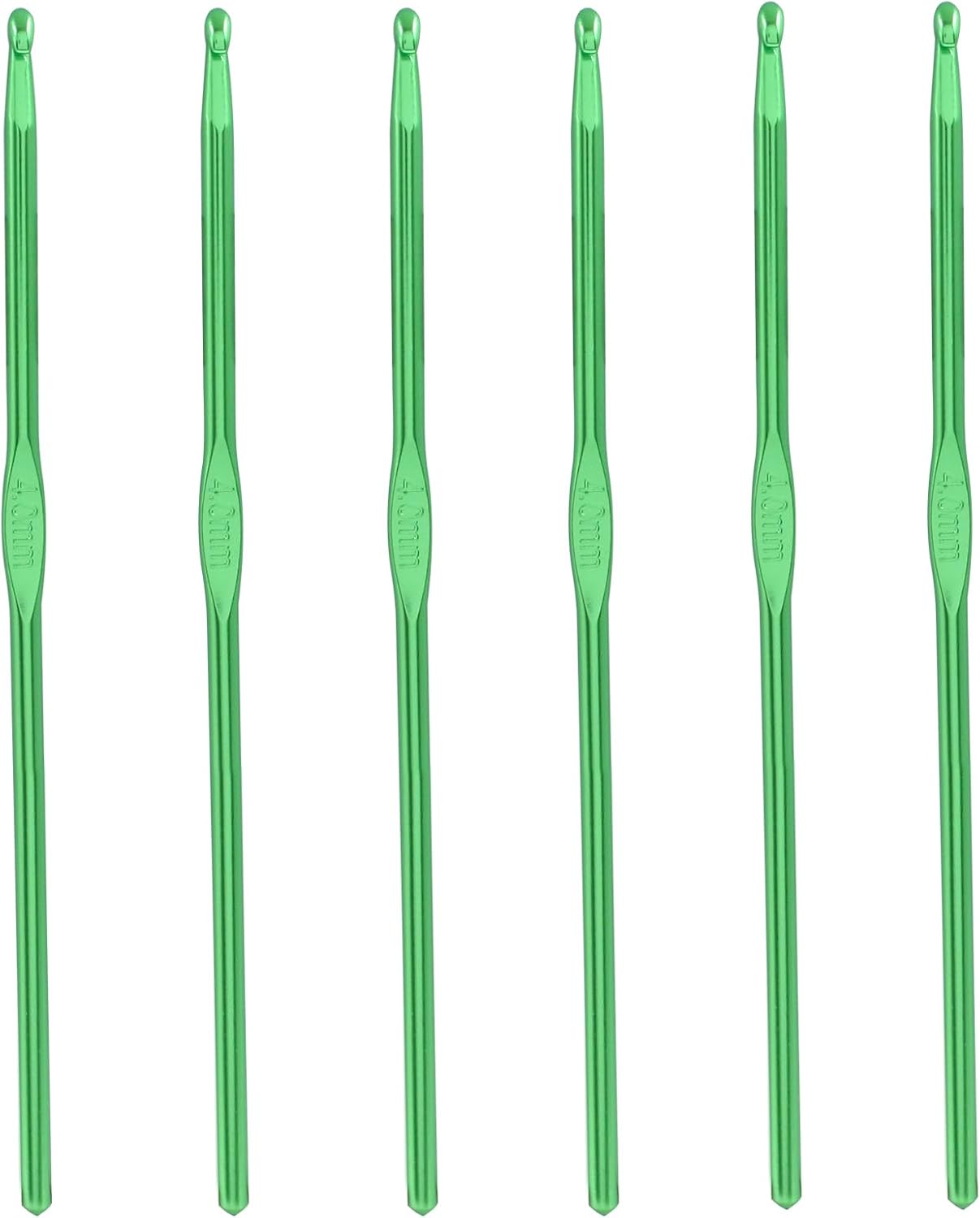 Cionyce 6 Pack Aluminum Crochet Hook 4mm US Size G (Size 6