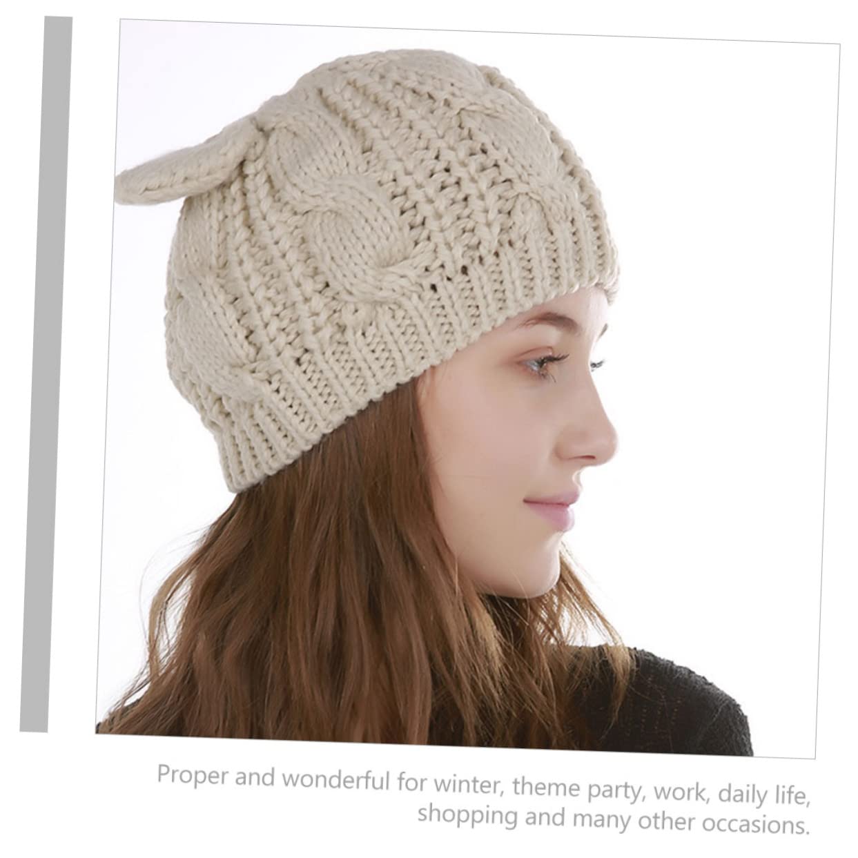 SHERCHPRY 8 Piezas gorro con orejas de gato espesar sombrero gorro de punto sombrero de Beanie de niña as os mujer o de mujer tejido s unisex algodón