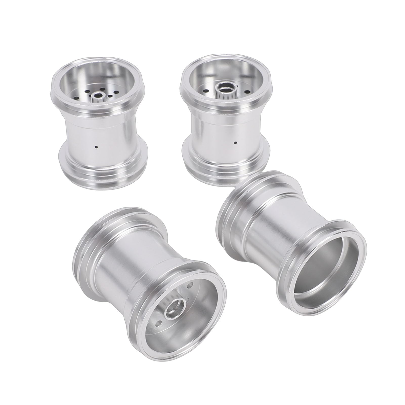 Jiawu Piasta Koła ze Stopu Aluminium, 4 szt. Piasta Koła Samochodu RC, Części do Modernizacji Samochodu Zdalnie Sterowanego z Elementami Montażowymi do Pudełka na Drugie śniadanie CW-01 Midnight