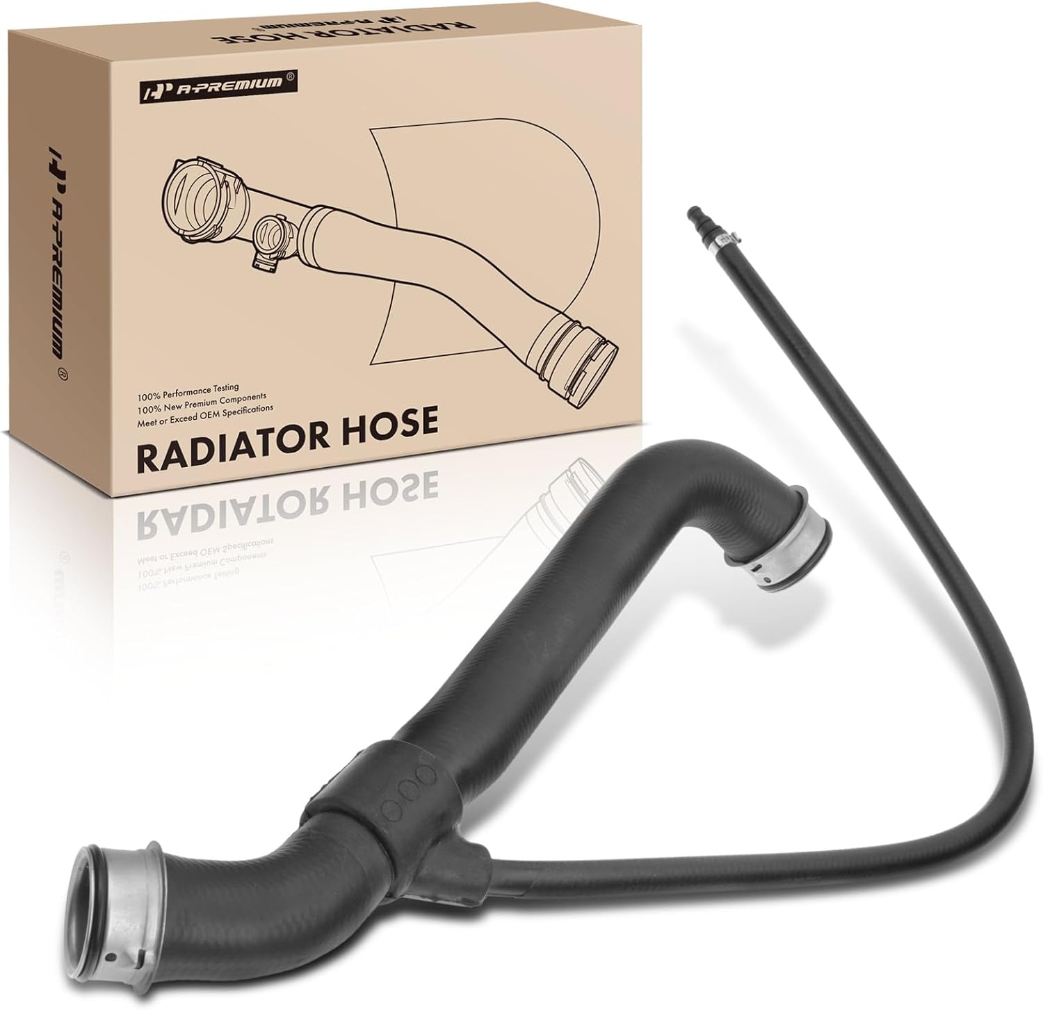 A-Premium Upper Radiator Coolant Hose Compatible with Mercedes-Benz W204 Series C300 2008-2012, C350 2010, X204 Series GLK350 2010-2012, 3.0L 3.5L, Replace# A2045010382, 2045010382