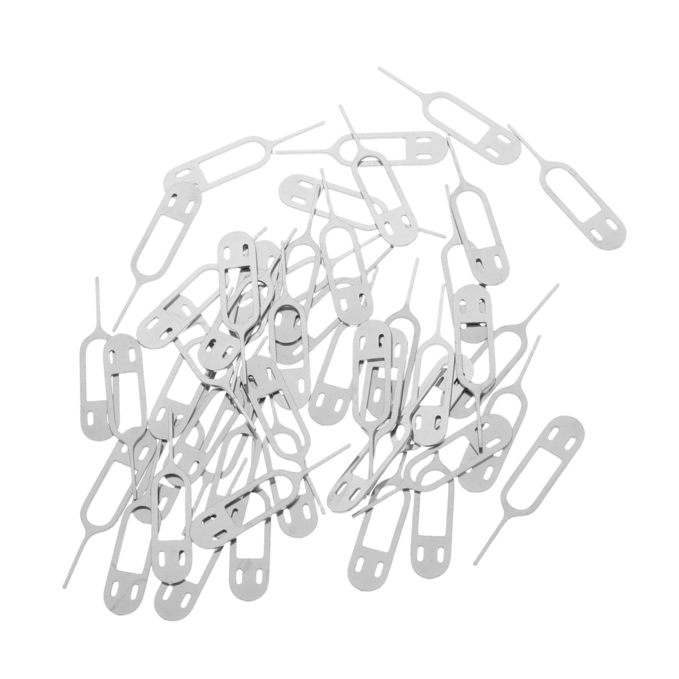 Homoyoyo 50piezas Pin De Expulsión De Tarjetas De Teléfono Móvil De Acero Inoxidable Herramienta para Pin De Sim De Extracción De Sim Útil para Extraer Tarjetas De Dispositivos