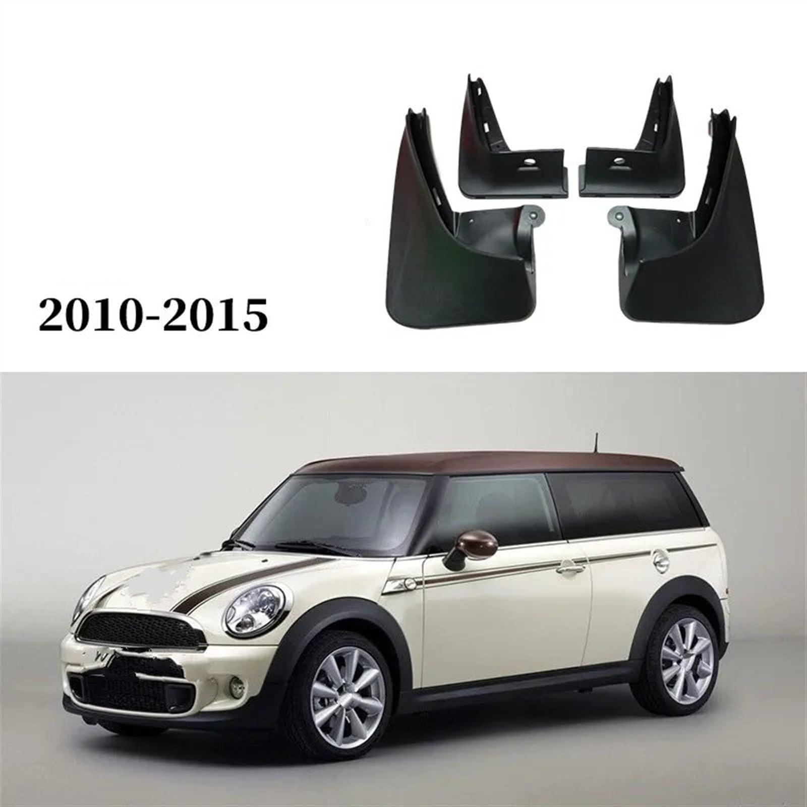 Guardabarros De Coche Guardabarros Delanteros Y Traseros para Mini, para Cooper, para Clubman, R55, Accesorios para Coche, 4 Unidades Faldillas antibarro