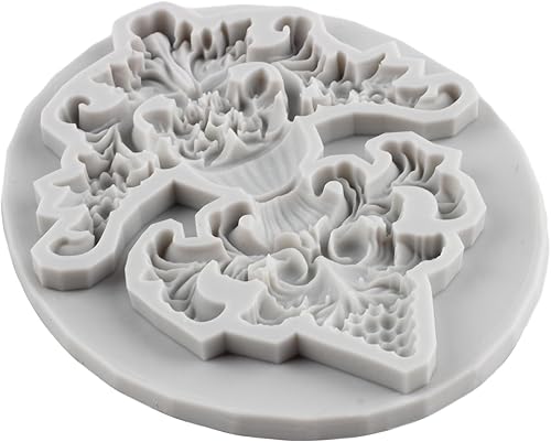Miniatura 3 de MINFEIDMS Moldes de fondant barroco con borde de desplazamiento barroco, moldes de silicona para decoración de tartas, decoración de cupcakes,