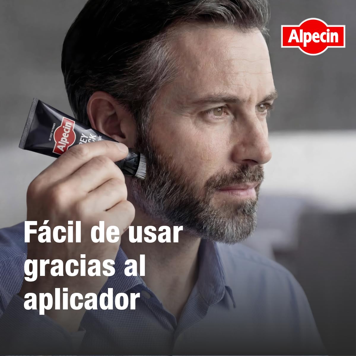 Alpecin Grey Attack Barba y Patillas Colour Booster 50 ml – Reduce gradualmente las canas con resultado natural sin efecto tinte para hombres