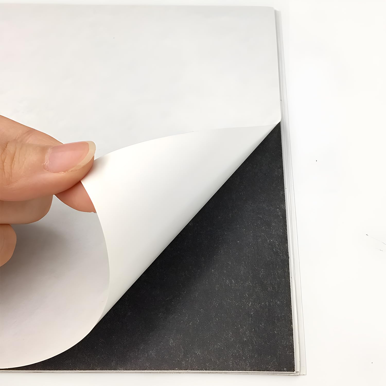 Yamsop 12 Pack Adhesive Magnetic Sheets 8.5 x 11 Inch Photo Magnets, Flexible Magnet Sheets with Adhesive Backing for Crafts, Photos, Pictures, Easy