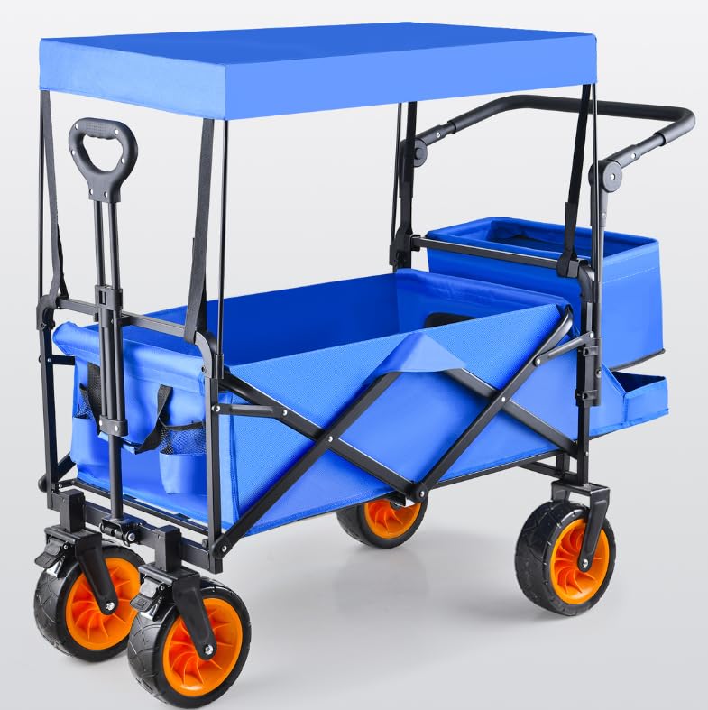 Amazon.co.jp: キャリーワゴン 屋根付き 折りたたみ式 【耐荷重