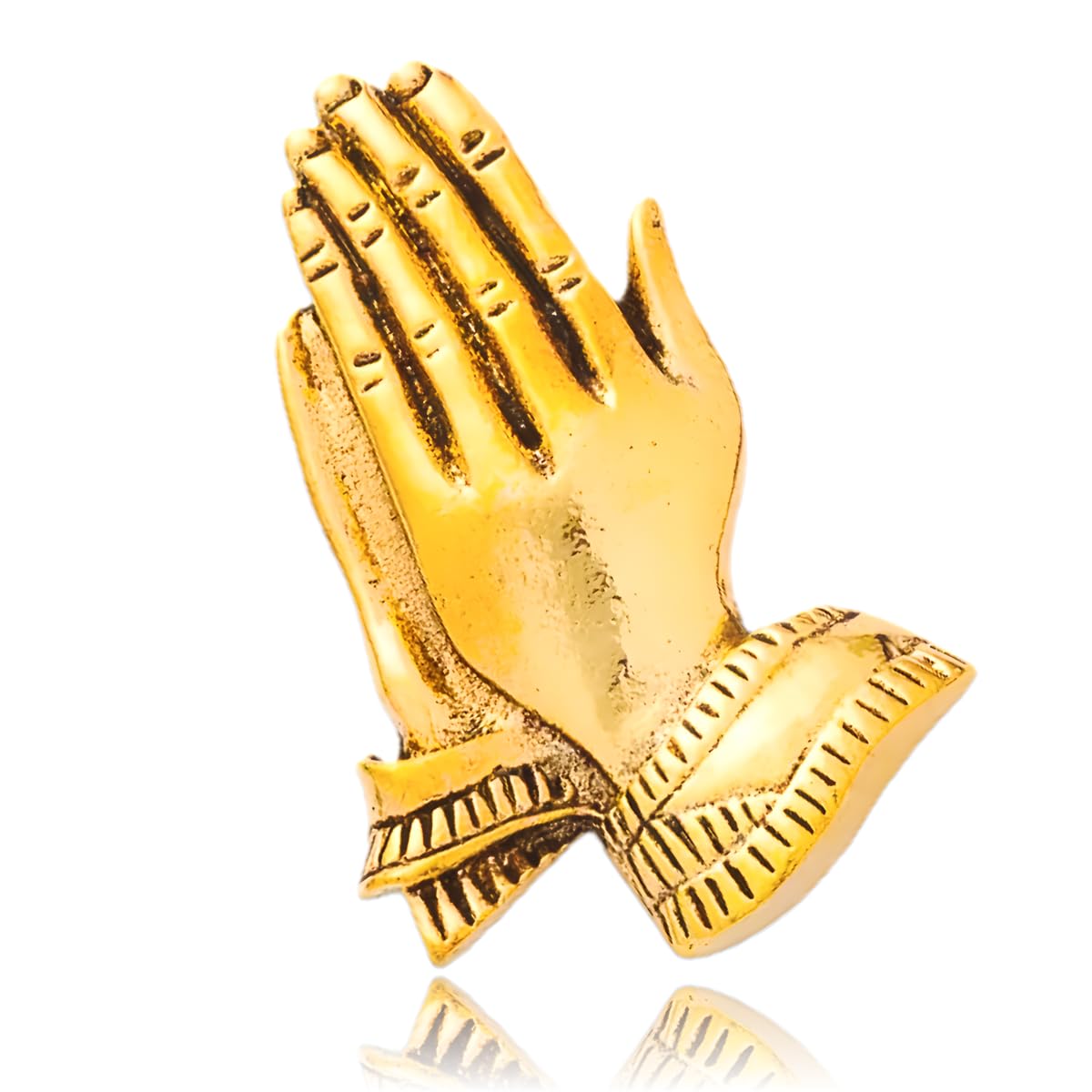Serenity Prayer Brooch Pins Gold Praying Hands Vintage Lapel Badge Brooches for Women Fashion Jewelry Clothing Decoration Accessories