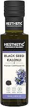 HESTHETIC Premium Cold Pressed Black Seed Oil, 100ML, Kalonji Oil For Skin, Hair, and Massage, 100% Pure and Natural Virgin Kalonji Oil, High Thymoquinone, Helps to Skin Firming, Glass Bottle