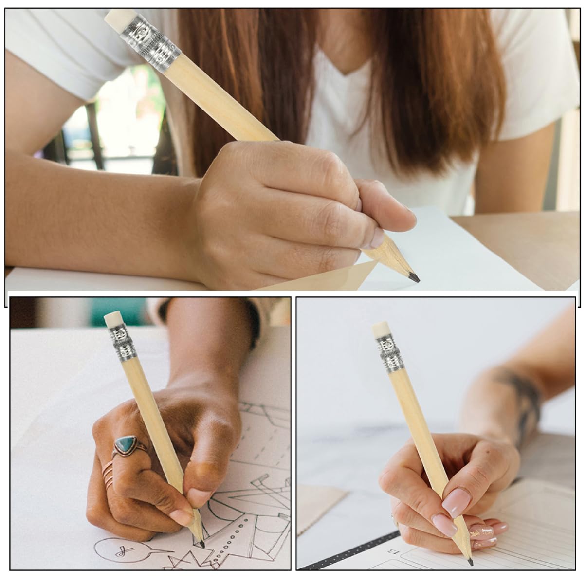 200stücke Golf-bleistift mit Radiergummi Vorgespitzt Mini-holzstift für Scorekarten Schule Büro Leicht Tragbar Genau und Einfach zu Korrigieren