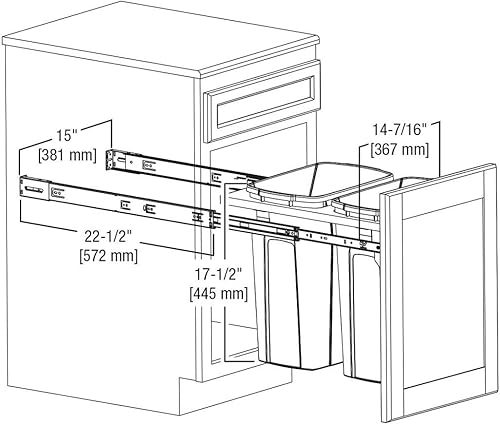 Miniatura 2 de Knape & Vogt 18 pulgadas de alto x 15 pulgadas de ancho x 23 pulgadas de profundidad de acero en gabinete de 35 cuartos de galón de capacidad de