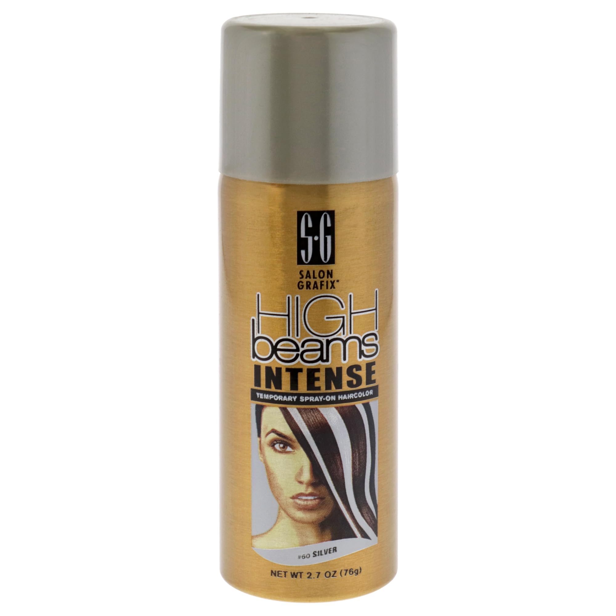 Salon Grafix high beams Intense Temporary Spray on Hair Color, Silver, 2.7 Ounce