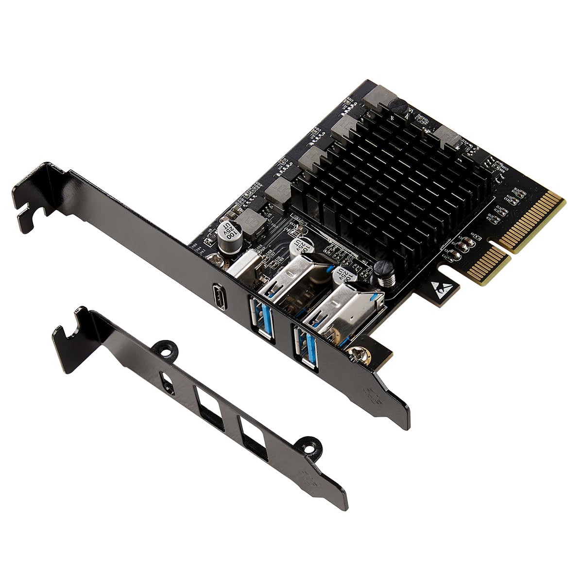 2 Port USB Type A 3.2 and Single Port USB-C 3.2 Gen 2x2 PCI-e Gen 3 x4 Expansion Card