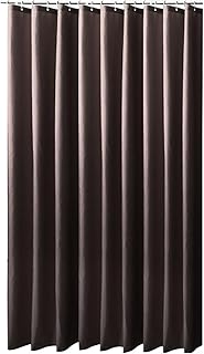 yaoqijie Cortinas de ducha Tela de poliéster marrón Cortina de baño Baño Color sólido Cortina de ducha impermeable con ganchos Decoración del hogar lasting ( Color : Chocolate , Size : 220x200cm WxH )