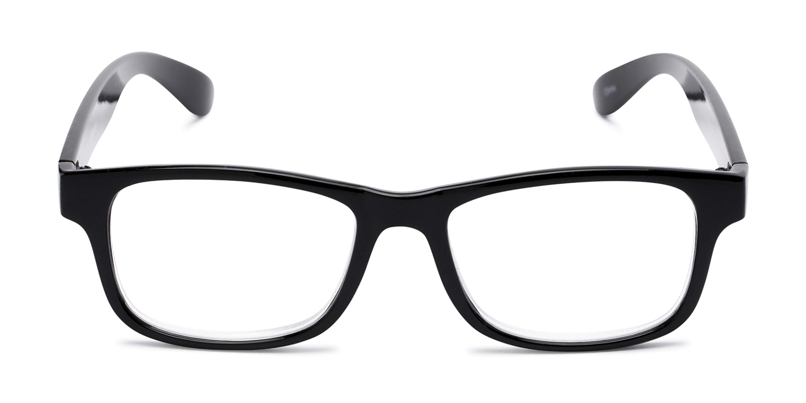 Retro Square Reading Glasses in Black by Readers.com | The Buchanon | +1.25
