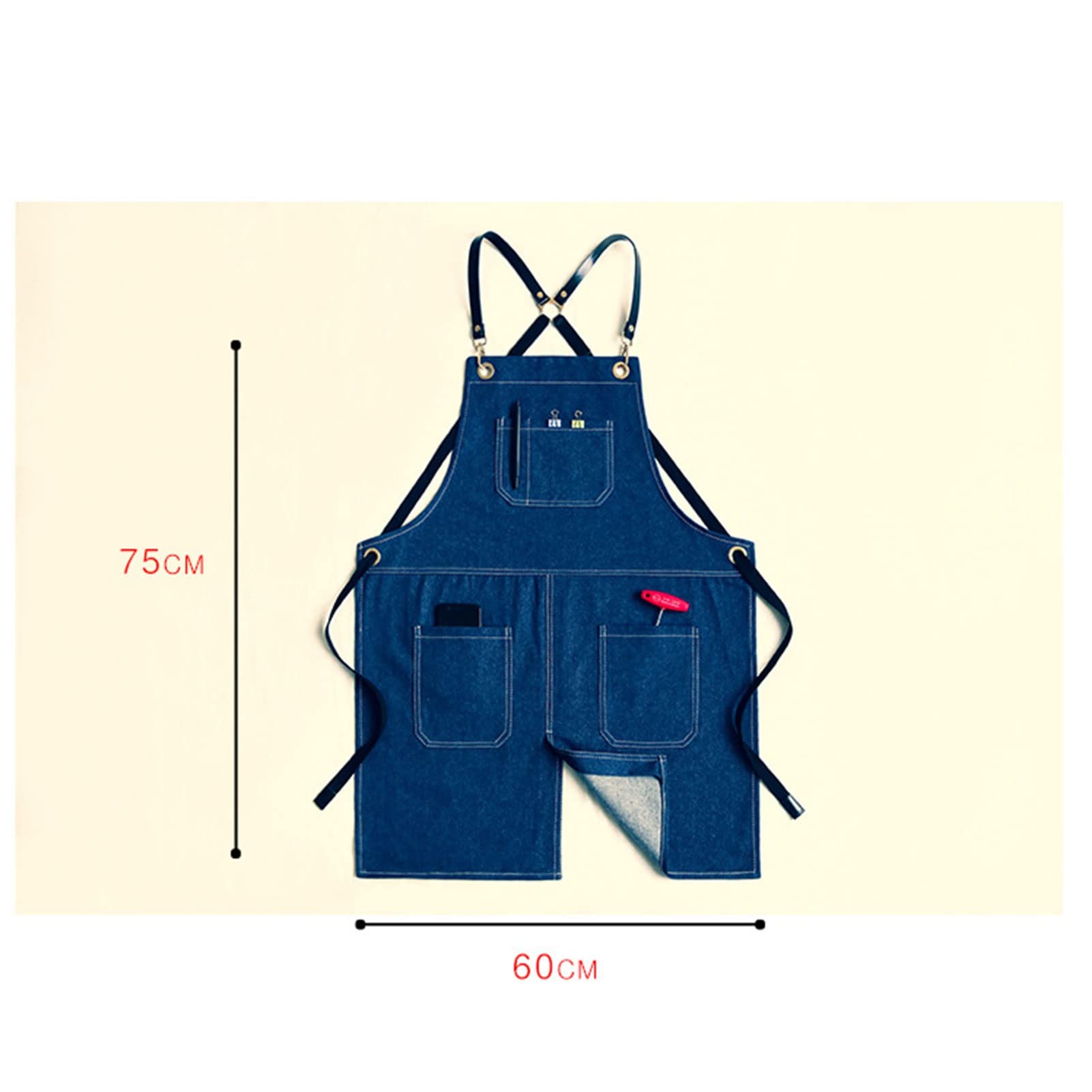 Grembiule da lavoro Grembiule da lavoro in tela cerata XL nero e blu