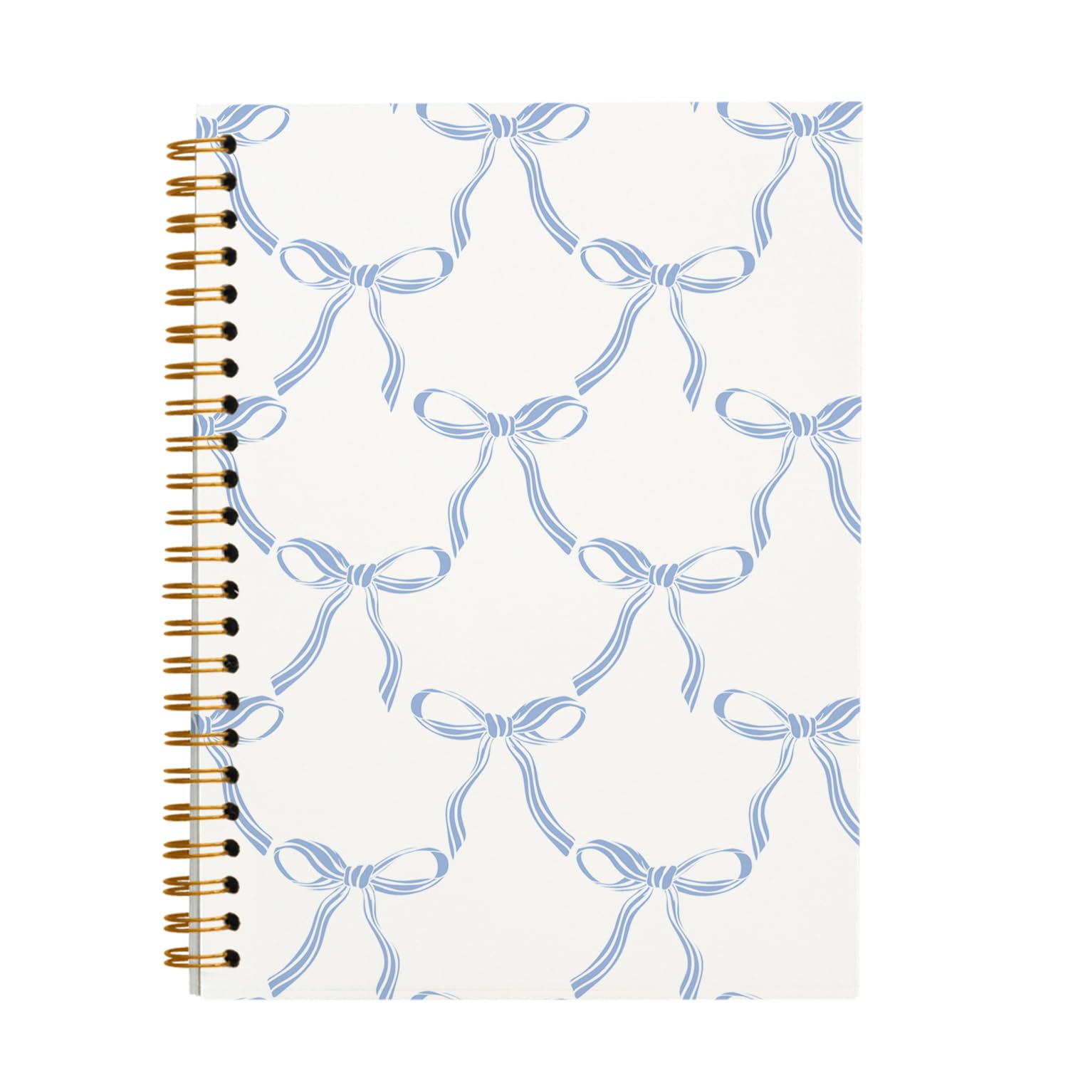 OXW Coquette Blue Bow Notebook Journal, Cute Blue Journaling Notebooks Gifts for Women Teen Girls, Coquette Cute Bow Diary Journal for Women Girls,