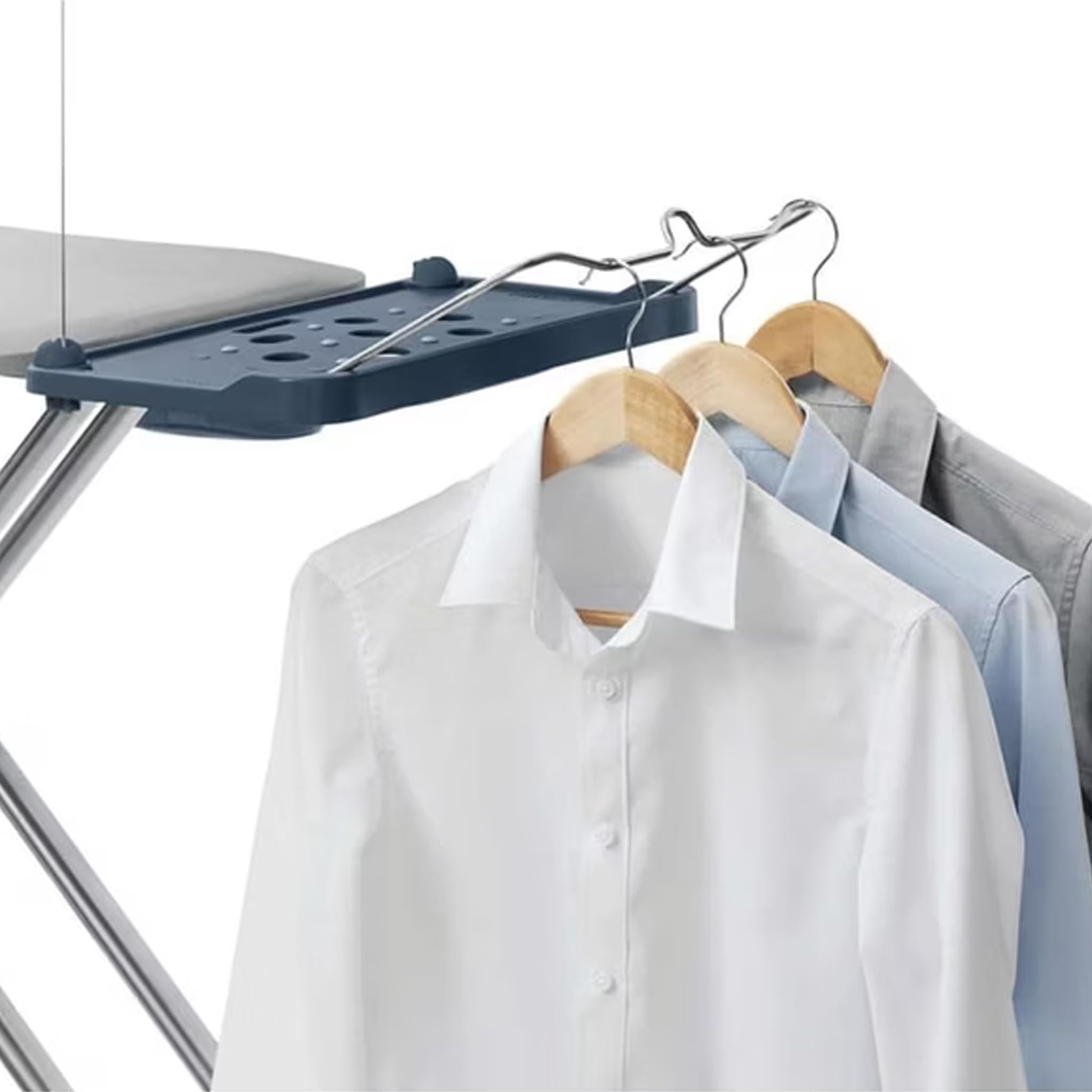 Asse da Stiro XXXL Extra-Large Professionale, 8 Funzioni, Alette Retrattili Brevettate, Altezza Regolabile 6 Livelli, Porta Ferro e Appendi camicie - Rivestimento 100% Cotone