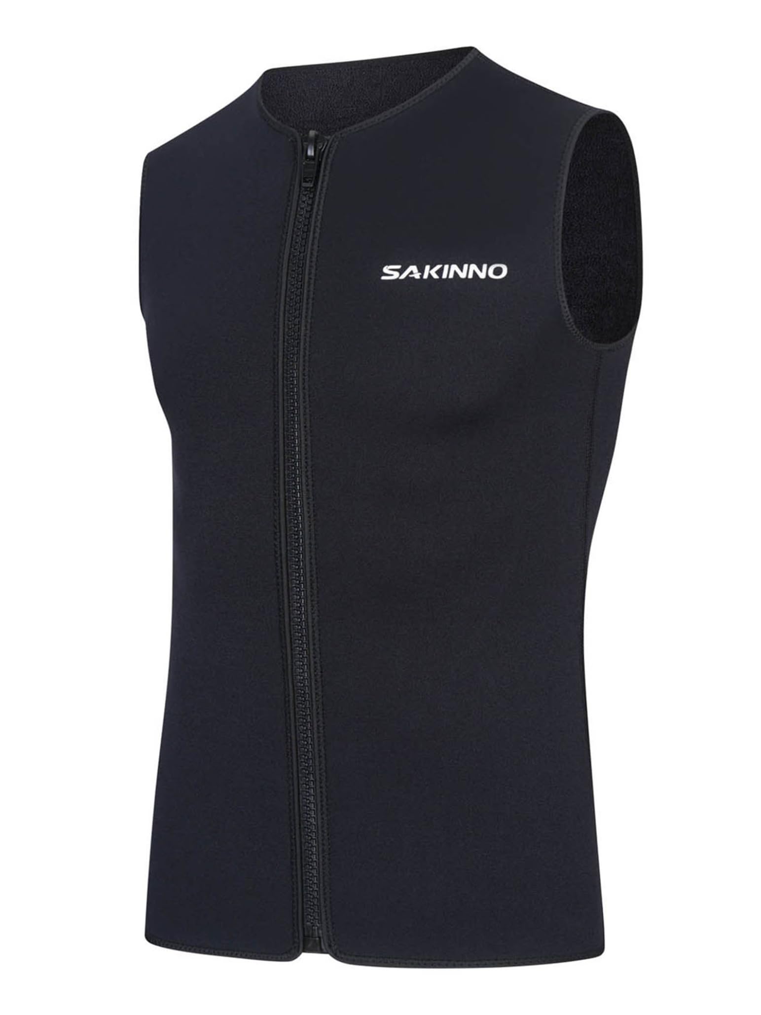 Combinaison de Plongée Homme Néoprène 3mm Veste sans Manches Zip Devant pour Plongée Surf Sports Nautiques