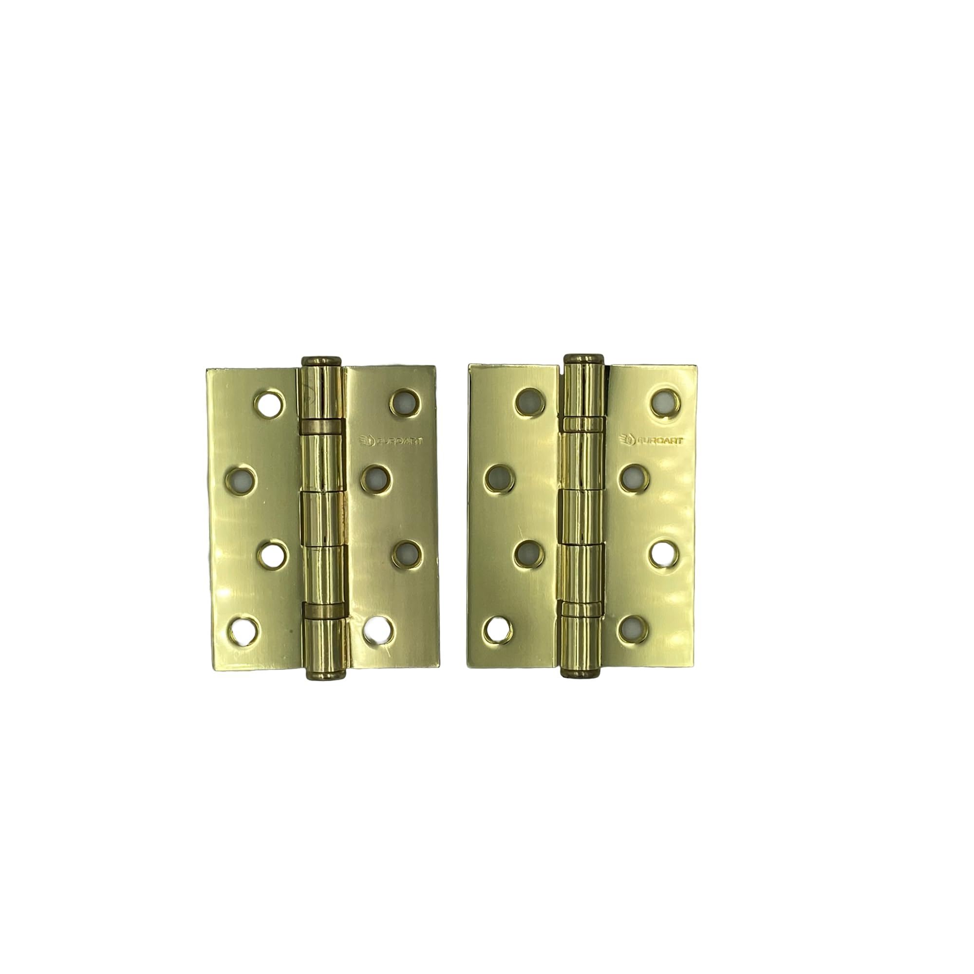 Durable 4 x 3 Inch (75mm) Ball Bearing Hinges for Wooden Doors. Available in Multiple Finishes (6, Electro Brass)