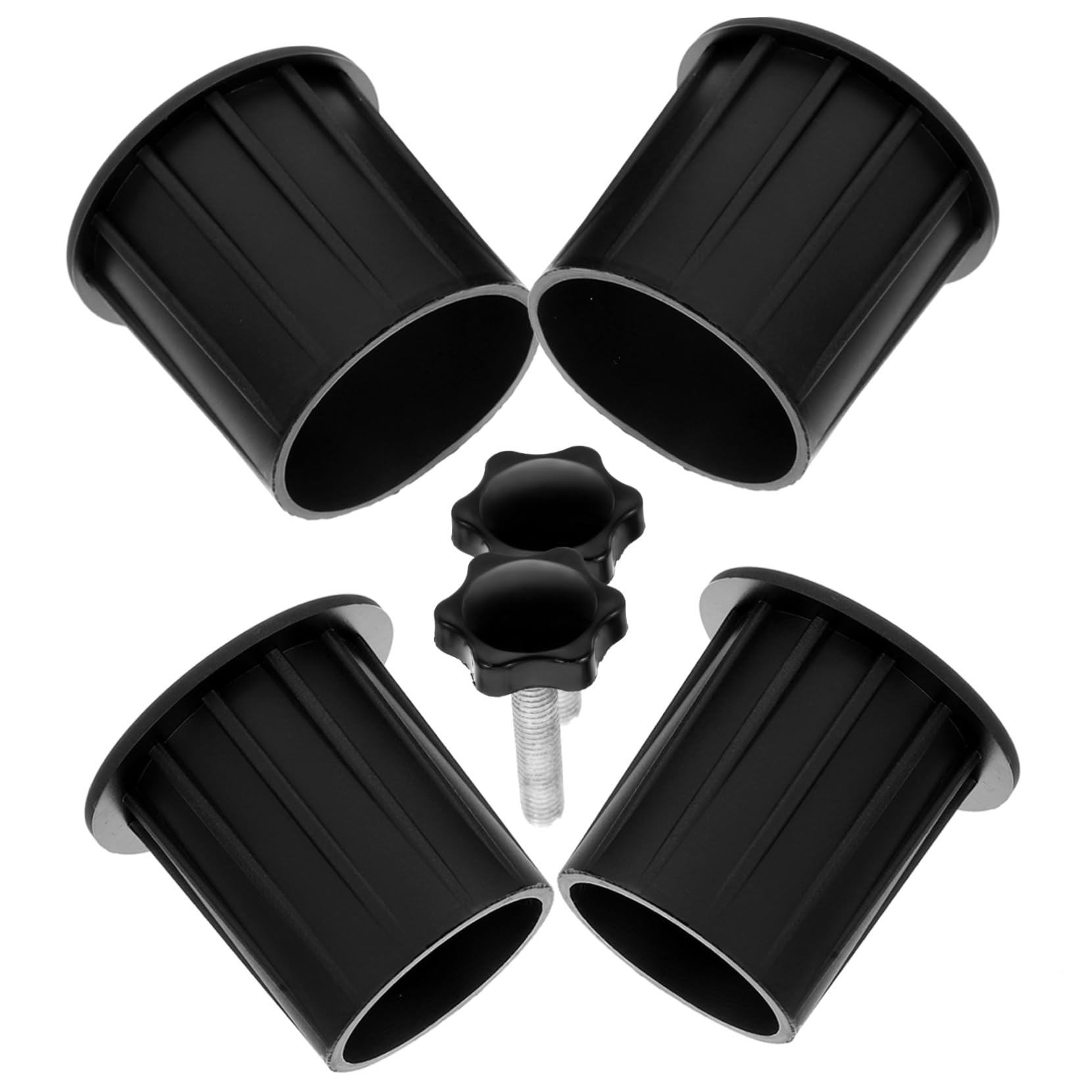 SUPVOX 5 Set Accessori Base ombrellone Base per ombrelloni portaombrellone piovere Ancora Spina dell'ombrello Tappo ad Anello per Foro per ombrellone da Patio Ferro da Stiro Black