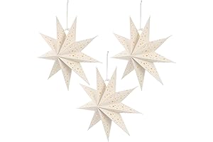 OSALADI Paper Star Pendant with String Lights for Glowing Decoration