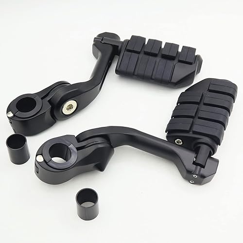 Miniatura 2 de Estriberas de carretera para motocicleta, 1.25 pulgadas, pedales de autopista, guardia del motor, clavijas ajustables en ángulo largo, montaje para