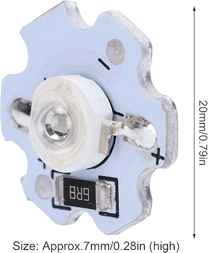 Miniatura 5 de POCREATION 25 chips LED AXD-1W-5V, bombilla LED de chip de 5 V, 200 lúmenes, 1 W, cuentas de lámpara LED de alta potencia para accesorios de