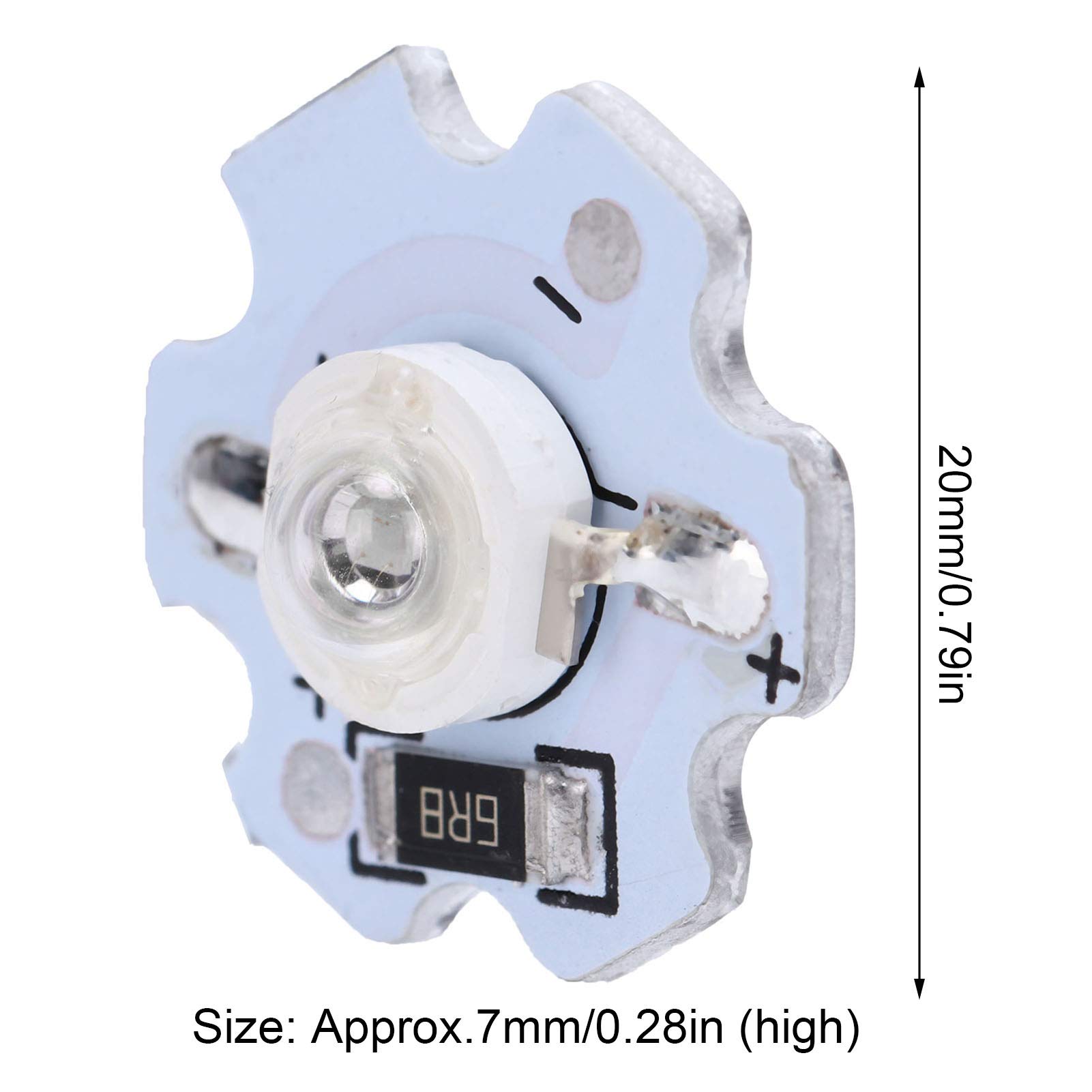 1W 5V LED Chip Bulb, 25Pcs Light Beads 200LM Brightness High Bead Light Source Chip with Aluminum Plate for Floodlight, LED Lamp Chip for DIY Lighting Fixtures (Purple)