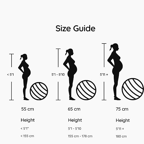 Miniatura 9 de BABYGO Birthing Ball for Pregnancy Maternity Labour & Yoga + Our 100 Page Pregnancy Book, Exercise, Birth & Recovery Plan, Anti-Burst Eco Friendly