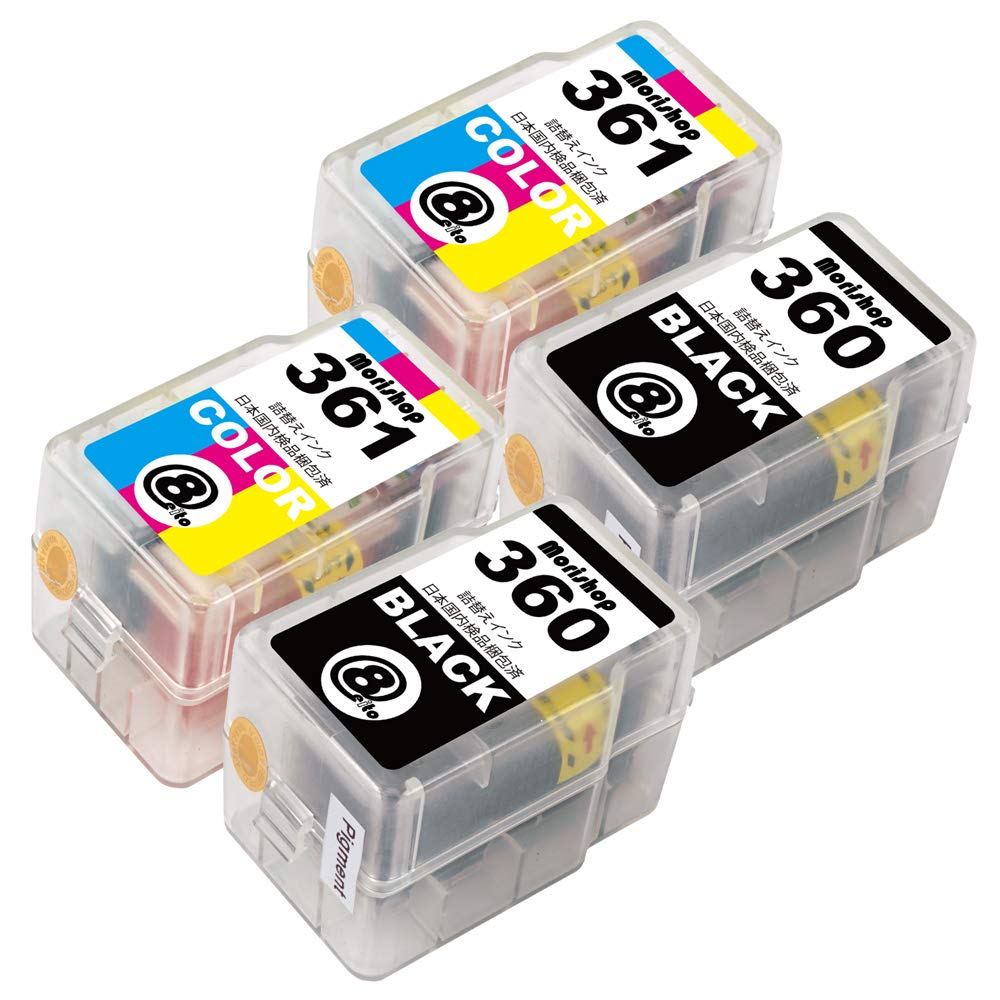 Amazon.co.jp: Morishop BC-360(顔料BK)×2 BC-361(CL)×2 計4本