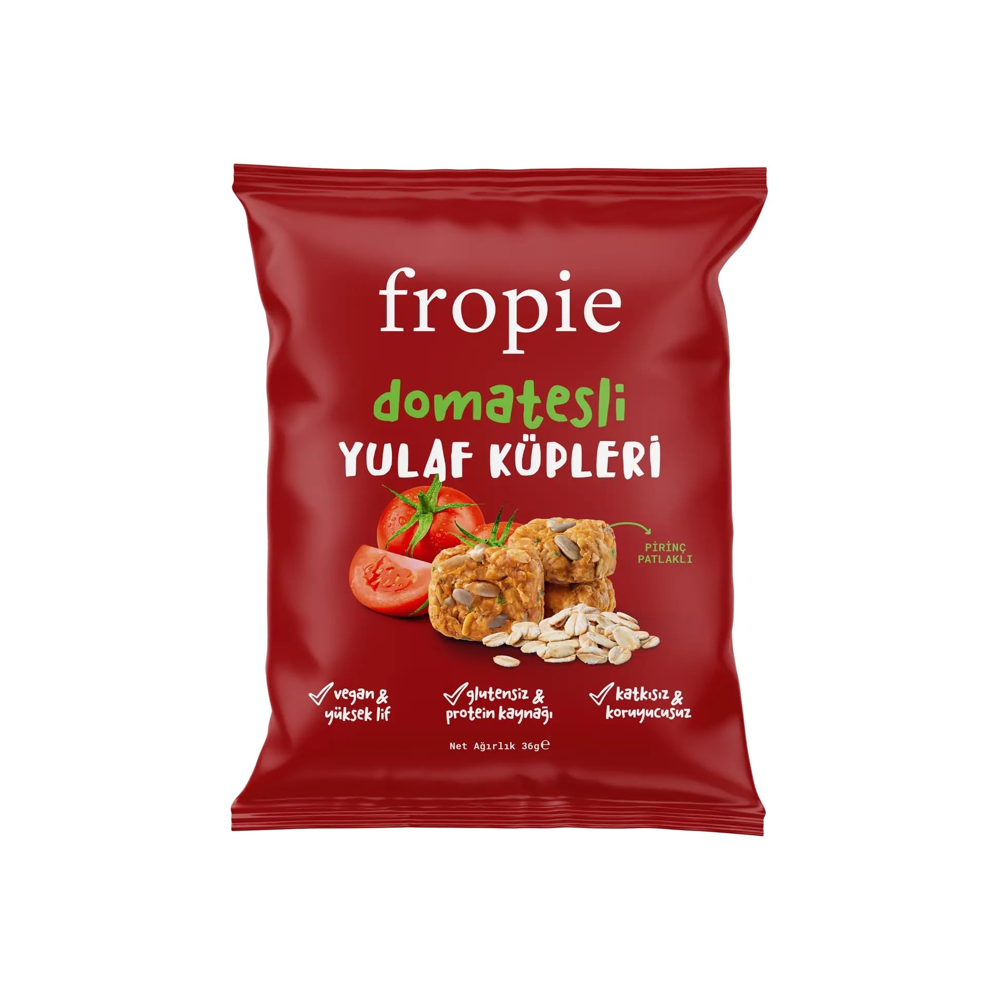Fropie Glutensiz Yulaf Küpleri Domatesli 36g