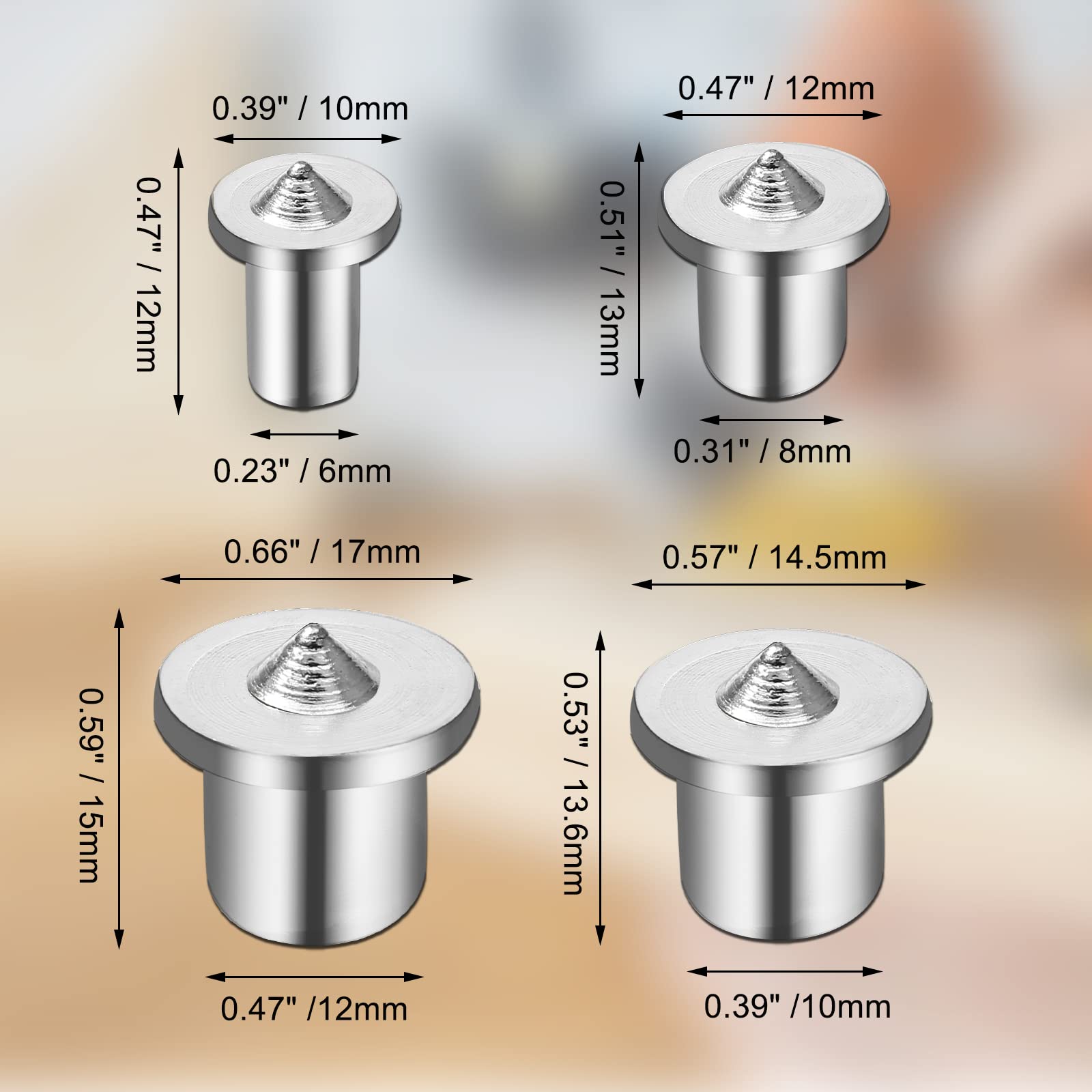 3 Point Center Finder Uxcell Drill Center For Dowel And Tenon 3/8 1/4 5/16 1/2 (6mm Center Spinner Tool