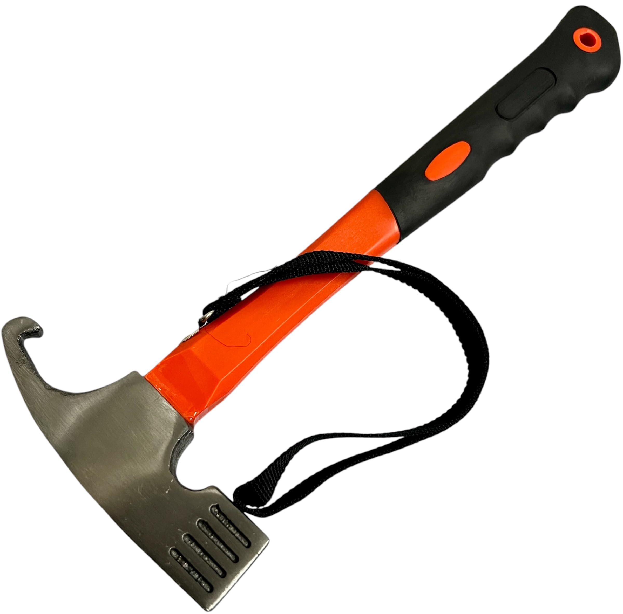 Marteau de tente avec extracteur de sardines – Marteau de camping avec dragonne – Marteau de camping pratique et robuste pour tente et arracher les piquets – Idéal pour tente, sol dur et