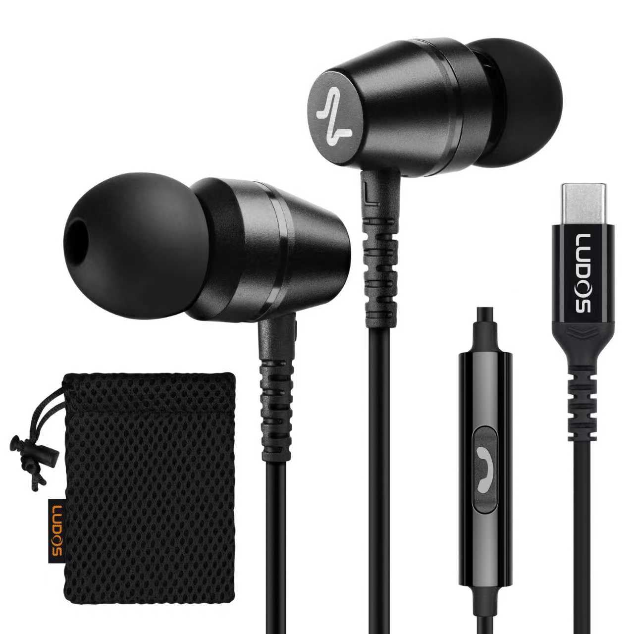 OMNITONE USB C Headphones for iPhone 17 16 15 Pro Max Plus Air iPad Pro, 5 Years Warranty, USB-C Earbuds for Samsung Galaxy S24 S23 Ultra S22 S21 FE S20 Z Flip 3 Fold 4, USB Type C Earphones