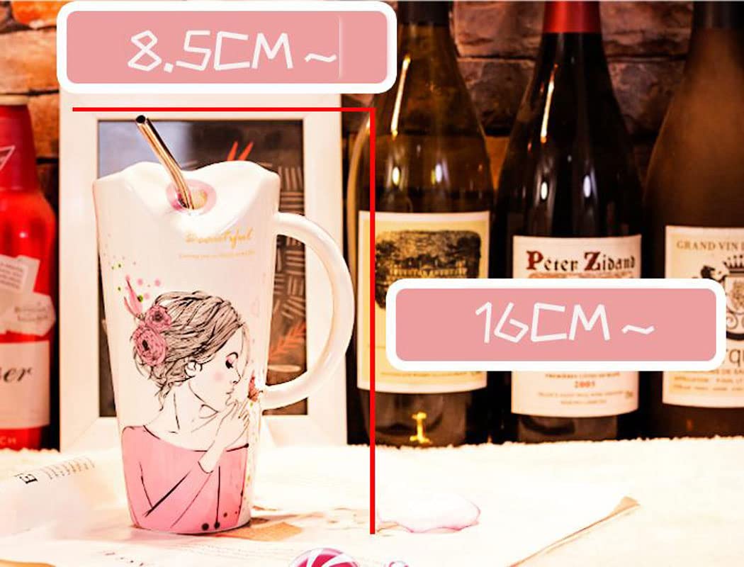 Becher mädchen Tasse Geschenk Frau, Kaffeebecher Frühstückstasse Groß, Selbstbewusste Königin, Gut als Geschenk für Ihre Freundin oder Frau, Keramisch, 600ml (B)