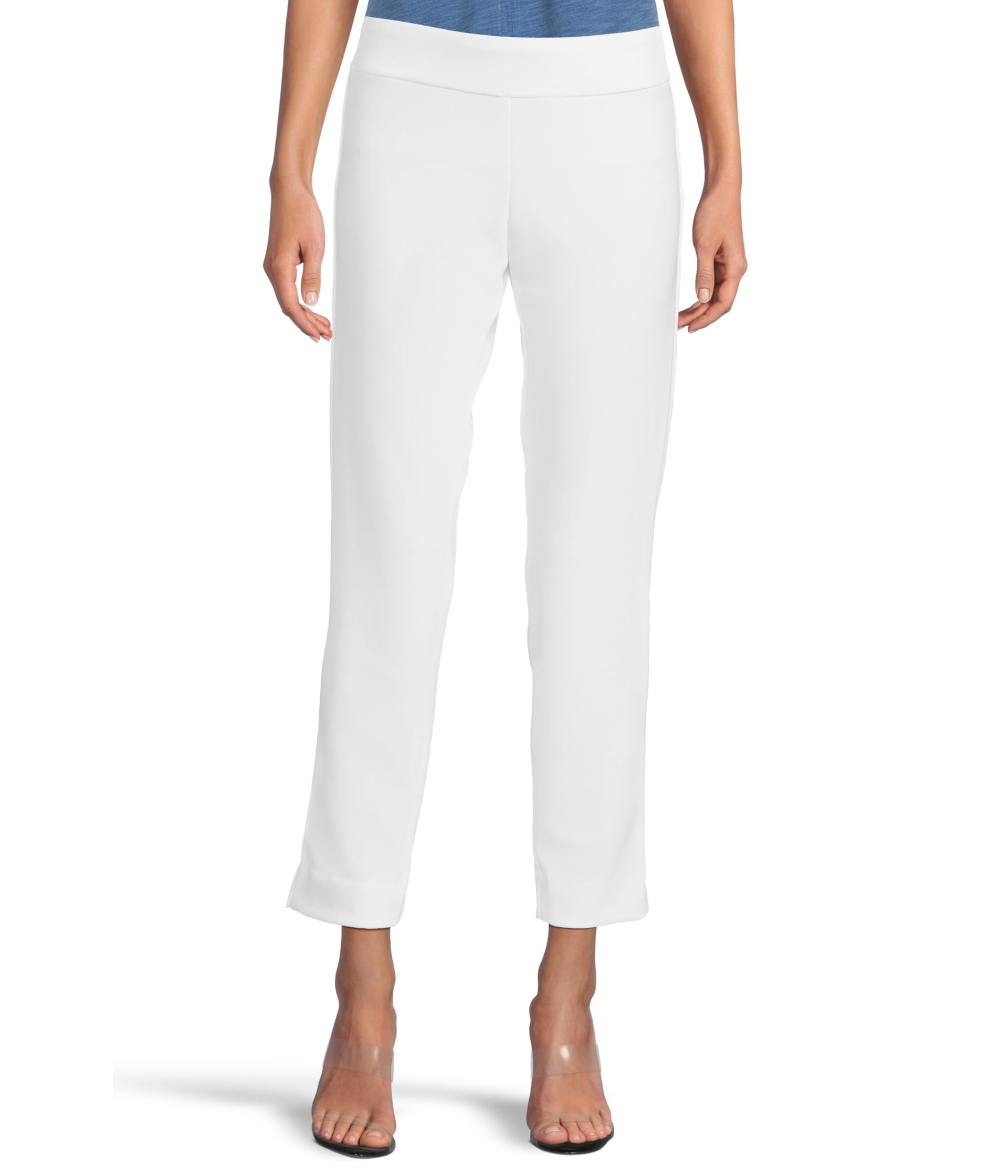 Krazy Larry Womens Pull on Microfiber Ankle Pants