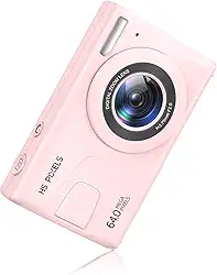 Câmera digital, câmera de vlogging 4K para YouTube, MP3 Player de 64 MP, câmeras de tela IPS de 2,8 polegadas para fotografia, foco automático, zoom de 18X, 10 filtros, câmera portátil barata para
