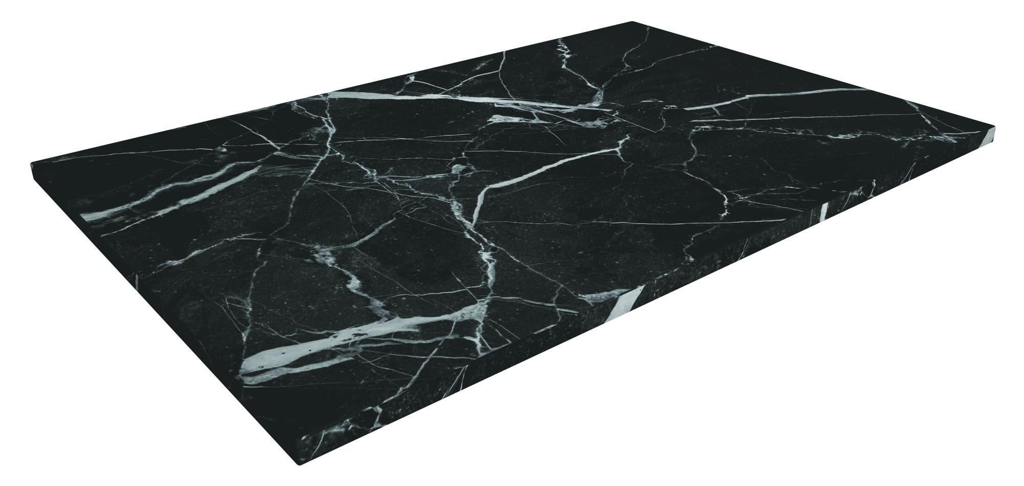 Receptor Rectangular NOLA3, Resina, Mármol, 90 x 160 cm, Mármol Negro | Resina, Mármol, Fabricación Europea, Capacidad de Ser Cortado, Fabricado en Europa, Grosor de Solo 3 cm