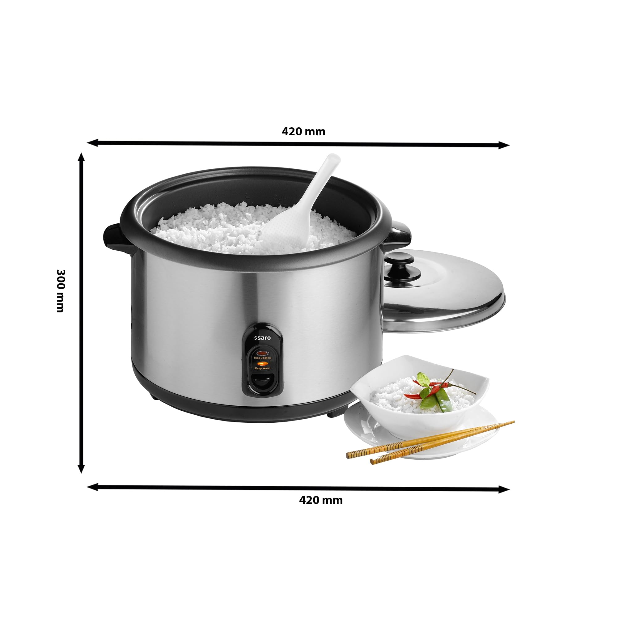 Saro 282-3080 elektryczny szybkowar do ryżu, model Rico, 4,2 l, 1600 W
